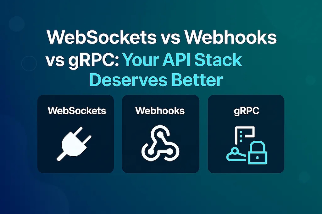 Websockets vs WebHook vs gRPC Featured Image